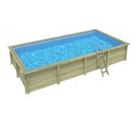 Piscine bois Aqua 8,50 x 4,35 x h1,45m - Sans dalle