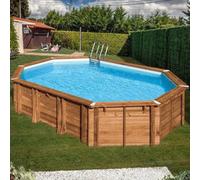 Piscine bois Avocado 6.56m x 4.56m x H.1.31m
