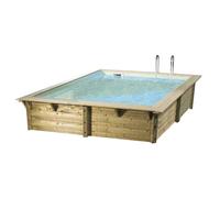 Piscine bois Azura 3,00 x 3,00 x h1,26m - Beige