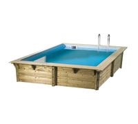 Piscine bois Azura 3,00 x 3,00 x h1,26m - Bleu