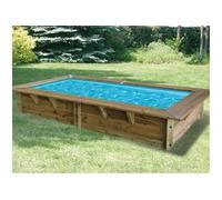Piscine bois Azura 3,50 x 2,00 x 0,71 m liner bleu avec filtre à cartouche -