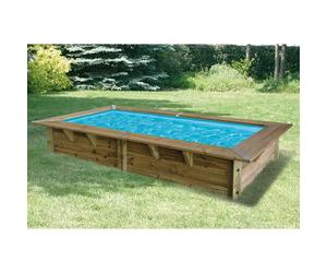 Piscine bois Azura 3,50 x 2,00 x h0,71m - Bleu