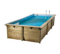 Piscine bois azura 350 x 505 x 126 liner bleu - Ubbink