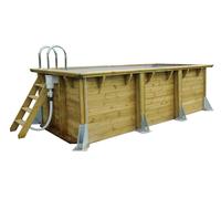 Piscine bois Azura 4,00 x 2,00 x 1,26 m - Liner beige - Ubbink