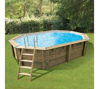Ubbink Piscine en bois AZURA 300 x 400 x 120 cm Liner beige Filtration à sable