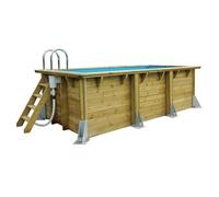 Piscine bois Azura 4,50 x 2,50 m - Liner bleu -