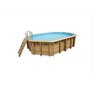 Piscine bois Azura 4,90 x 3,55 x 1,30 m - Liner beige -