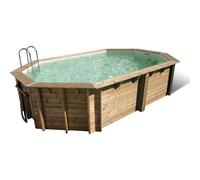 Piscine Azura 355x490 - H130cm - Liner Bleu 75/100ème