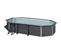 Piscine bois composite Avant Garde Gre 6,64 x 3,86 x h1,24m - Avec