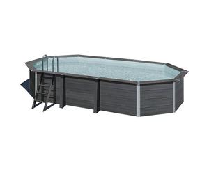 Piscine bois composite Avant Garde Gre 6,64 x 3,86 x h1,24m - Avec
