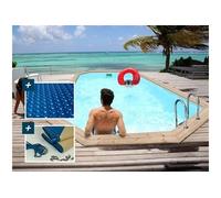 Piscine bois " Cordoue " - 3.48 x 2.15 x 1.18 m + Bâche à bulles 180 µ - Bâche hiver 280 g/m²