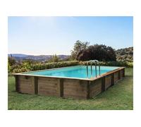 Piscine bois en kit rectangle "Sunrise " - 8.20 x 5.20 x 1.44 m