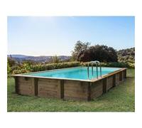 piscine bois en kit rectangle sunrise - 8.20 x 5.20 x 1.44 m