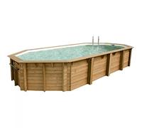 Piscine bois Lagon 8,20 x 4,00 x h1,30m - Bleu