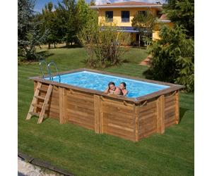 Piscine Bois modèle Gré modèle Marbella 2 - Rectangle 4.20m x 2.70m