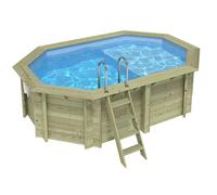 Piscine bois Nemo 4,30 x 3,00 x h1,18m avec plage - Sans dalle