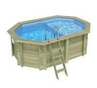 Piscine bois Nemo 4,30 x 3,00 x h1,31m avec plage - Sans dalle