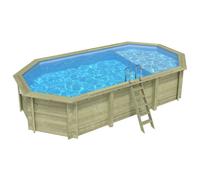 Piscine bois Nemo 7,30 x 3,97 x h1,45m avec plage - A visser
