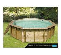 Piscine bois Océa 4,30 x 1,20 m - Liner bleu -