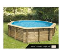 Piscine bois Océa 5,10 x 1,20 m - Liner beige -