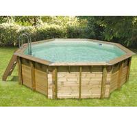 Piscine bois Océa 4,30 x 1,20 m - Liner beige -