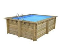 Piscine bois rectangle " Caimans 120 " - 4.10 x 3.00 x 1.24 m Bois G