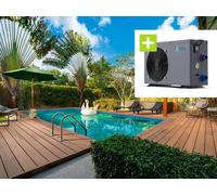 Piscine bois rectangle " Panama 130 "- 6.20 x 4.10 x 1.31 m + Pompe à chaleur - Puissance 6.1 kW