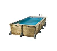 Piscine bois Sunwater 3,00 x 5,55 x 1,40 m - Liner bleu