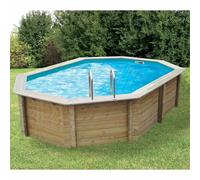 Piscine bois Sunwater 4,90 x 3,00 x h1,20m - Bleu