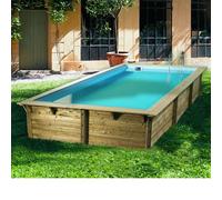 Piscine bois Sunwater 5,55 x 3,00 x h1,40m - Bleu