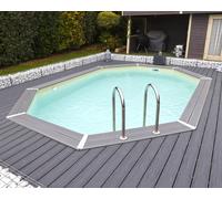 Ubbink Piscine en bois AZURA 300 x 400 x 120 cm Liner beige Filtration à sable