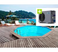 Piscine bois 'Venecia' - 5.80 x 1.31 m + Pompe à chaleur - Puissance 6.1 kW