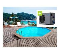 Piscine bois "Venecia" - 5.80 x 1.31 m + Pompe à chaleur - Puissance 6.1 kW