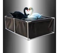 Piscine, cadre en acier hors sol, piscine de jardin durable pour familles et enfants, assemblage facile, comprend un patch de réparation (L 100 x l 300 x H70 cm)