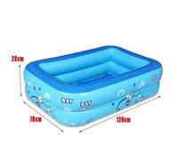 Piscine carrée gonflable pour enfants,baignoire pour bébé,grande piscine extérieure pour la maison,120cm,2 couches,3 couches - Type 120cm 2 Layers