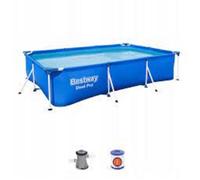 Bestway Piscine - Pompe Piscine Incluse - 300 x 201 x 66 CM - Capacité 3300 L - PVC - Bleu