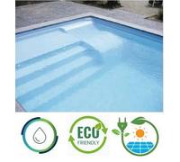Piscine coque BYZANCE 8 : 8.20 x 4.20 x 1.50m + LUXE + Filtration en kit écologique