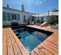 Piscine coque de 10 m2 : Serre chevalier de couleur noir Sans filtration
