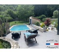 Piscine coque design Tignes de 6.00X3.40X1.50M + Filration palette BOX