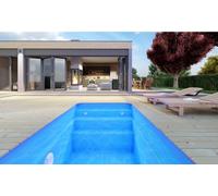 Piscine coque Troie 35 : 3.70 x 2.20 x 1.20 m + LUXE filtration en kit