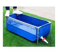 Piscine d'aquarium en PVC avec cadre robuste - Réservoir d'eau extérieur idéal pour koï, poissons rouges et plantes hydroponiques dans les jardins et les fermes