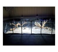 Piscine d'aquarium en toile PVC durable avec cadre en acier, panneau de visualisation transparent pour l'élevage et l'affichage de carpes koï et poissons rouges