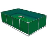 Piscine d'aquarium portable en toile PVC avec vanne de vidange et cadre en acier pour la pisciculture et l'irrigation