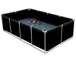 Piscine d'aquarium portable en toile PVC avec vanne de vidange et cadre en acier pour la pisciculture et l'irrigation