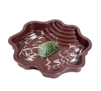 Piscine de bain pour reptiles - Gamelle multi-usage pour reptiles | Bol d'eau peu profond pour tortue | Rampe décorative d'aquarium idéale pour terrariums, hydratation, alimentation et décoration