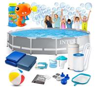 Piscine de jardin à armature - Intex - 366x76 cm - 16 en 1 - Machine à bulles incluse - PVC 3 couches