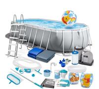 Piscine de jardin à armature - Intex - 610x305x122 cm - Ensemble complet - Pompe de filtration - Échelle en métal