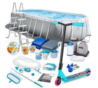 Piscine de jardin à cadre - Intex - 610x305x122 cm - Ensemble 21en1 - Pompe de filtration - Échelle en métal