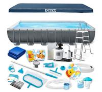 Piscine de jardin à cadre - Intex - 732x366x132 cm - Ensemble 21w1 - Pompe de filtration - Échelle sécurisée