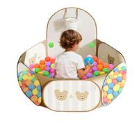 Piscine de jeu pliable - Grande piscine avec cerceau de basket-ball - Jouet d'intérieur et d'extérieur pour la crèche, la salle de jeu et les voyages - 1 pièce - Bleu